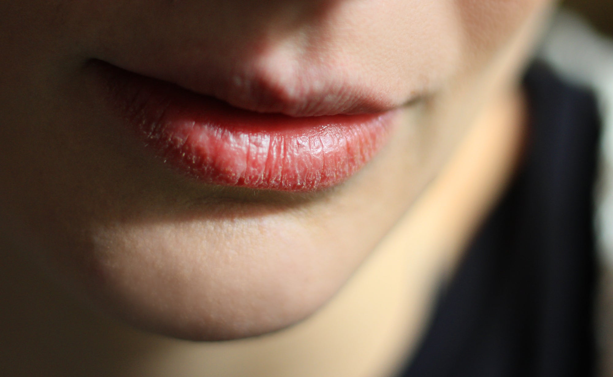 lips and chin of a woman