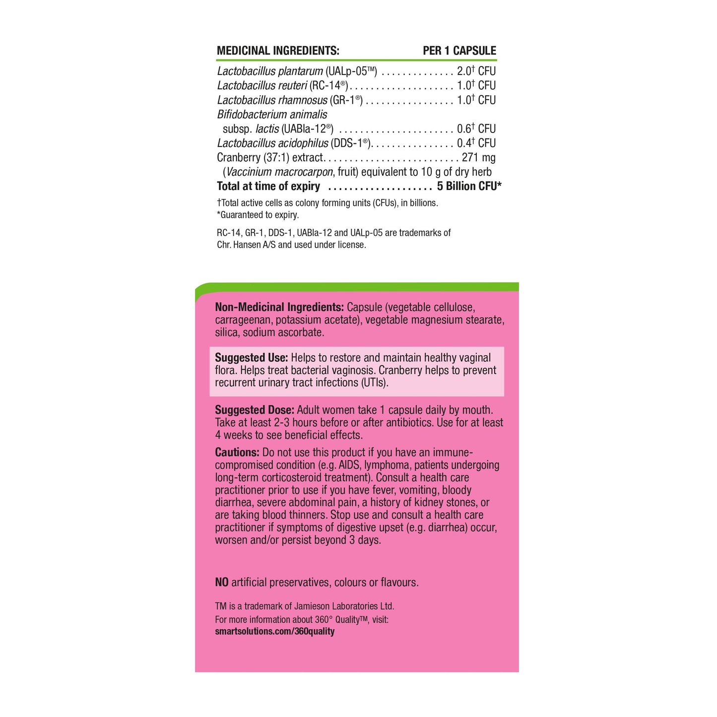 Vaginal Health Probiotic Nutritional Panel_EN