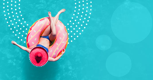 woman relaxing in pool
