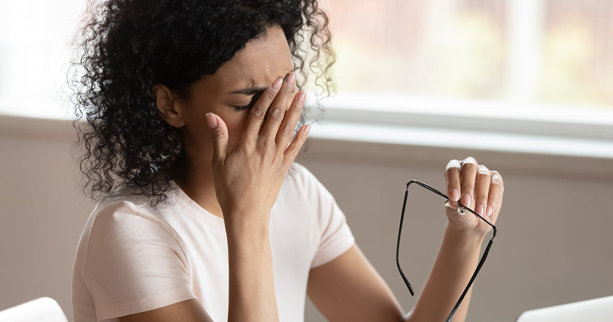 woman looking tired