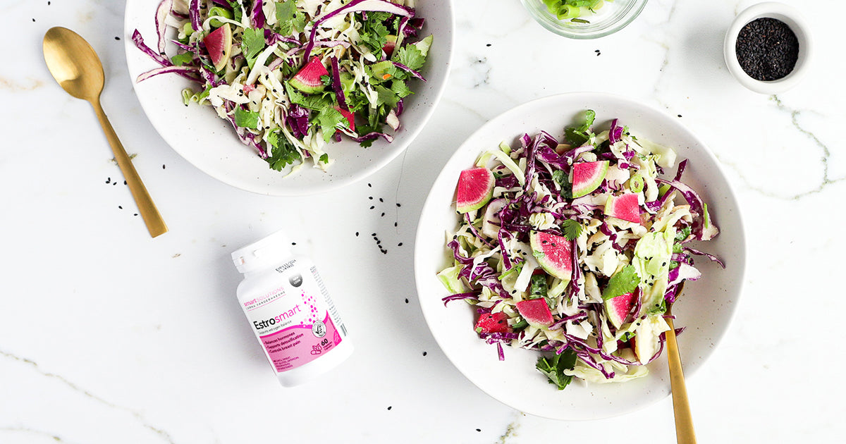 Cabbage Slaw with Lemon Tahini Dressing 