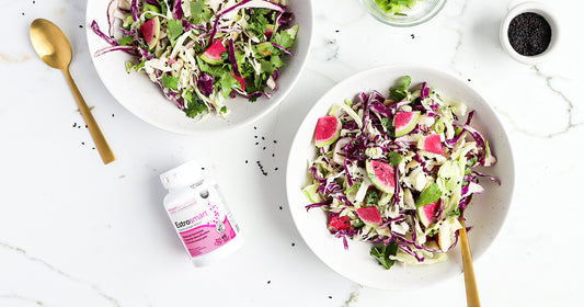 Cabbage Slaw with Lemon Tahini Dressing 