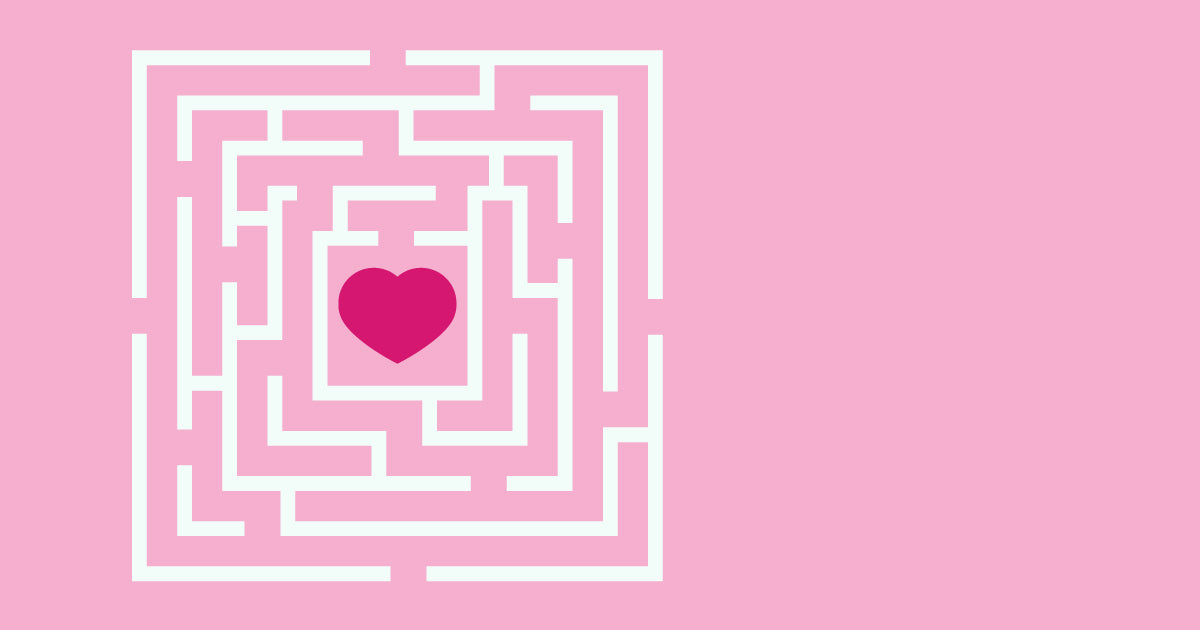 maze with a heart in the middle
