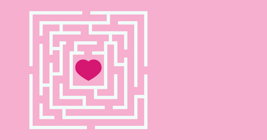 maze with a heart in the middle