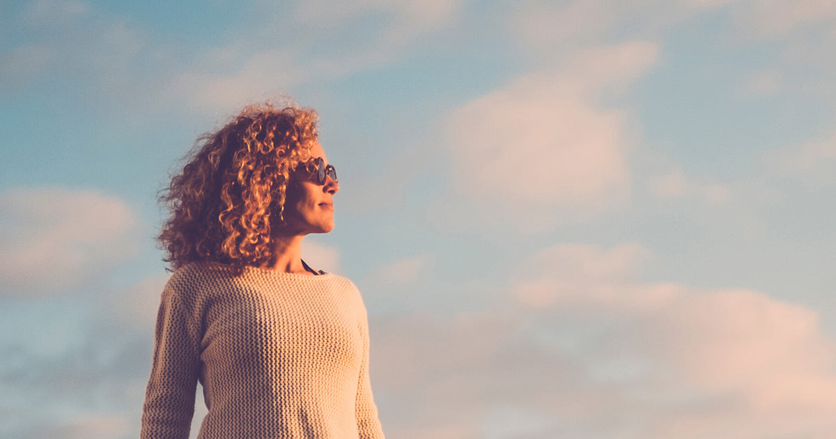 woman looking at sky