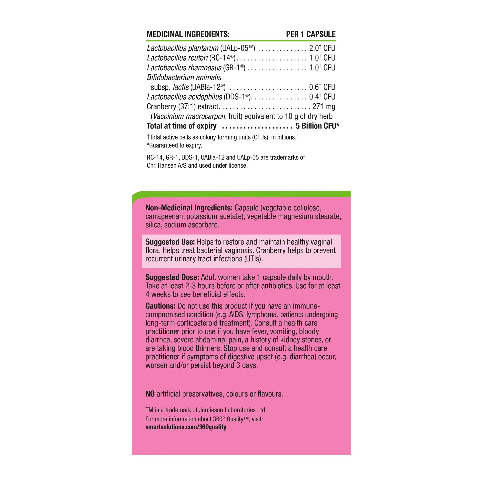 Vaginal Health Probiotic Nutritional Panel_EN