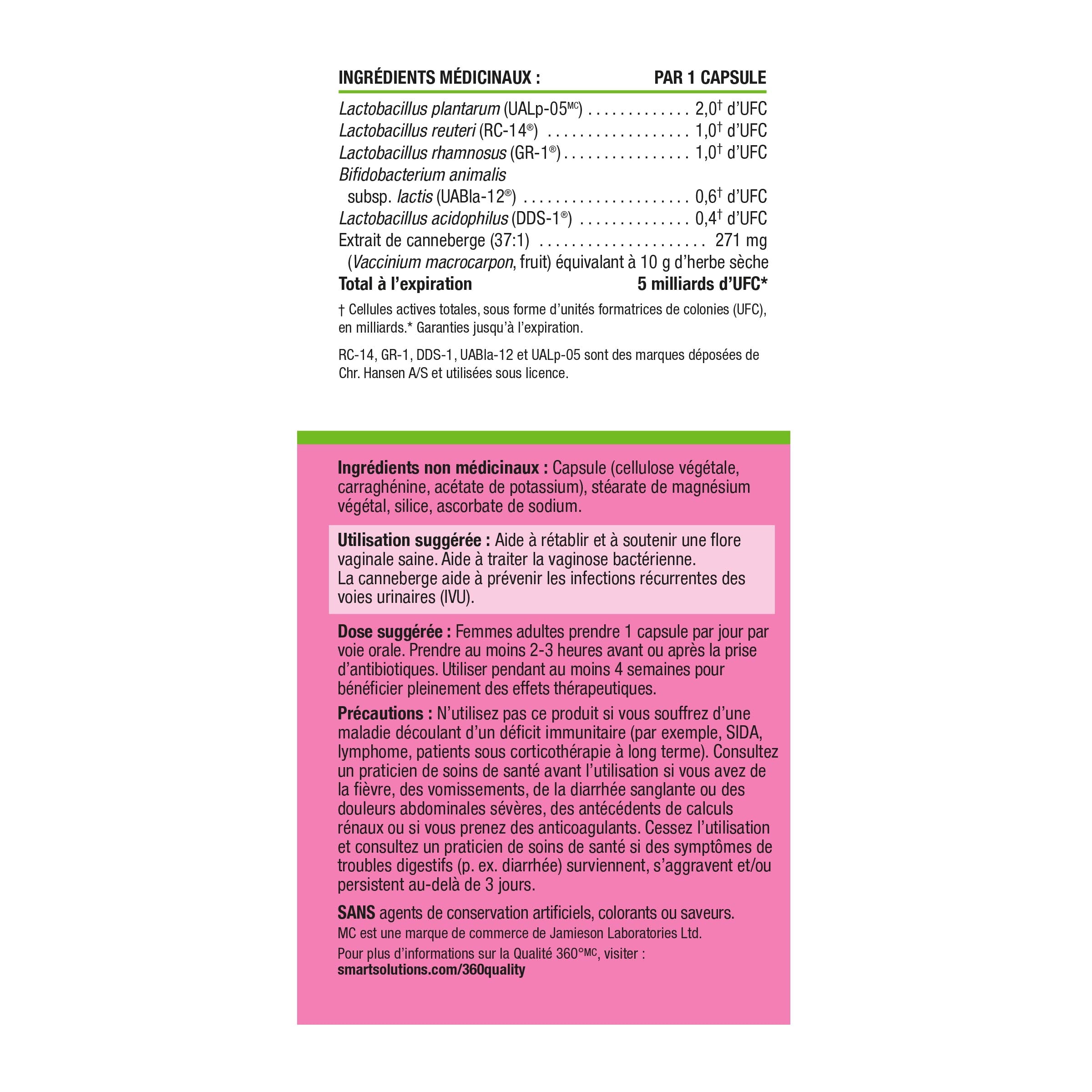 31001844 Smart Solutions Vaginal Health Probiotic 30 Capsules SS1184_NFP2